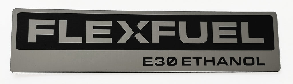 Flex Fuel E30 Ethanol Emblem Stick-On 5.5in x 1.3in