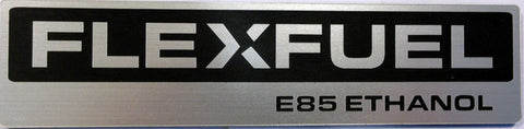 Flex Fuel E85 Ethanol Emblem Stick-On 3in x 1.3in