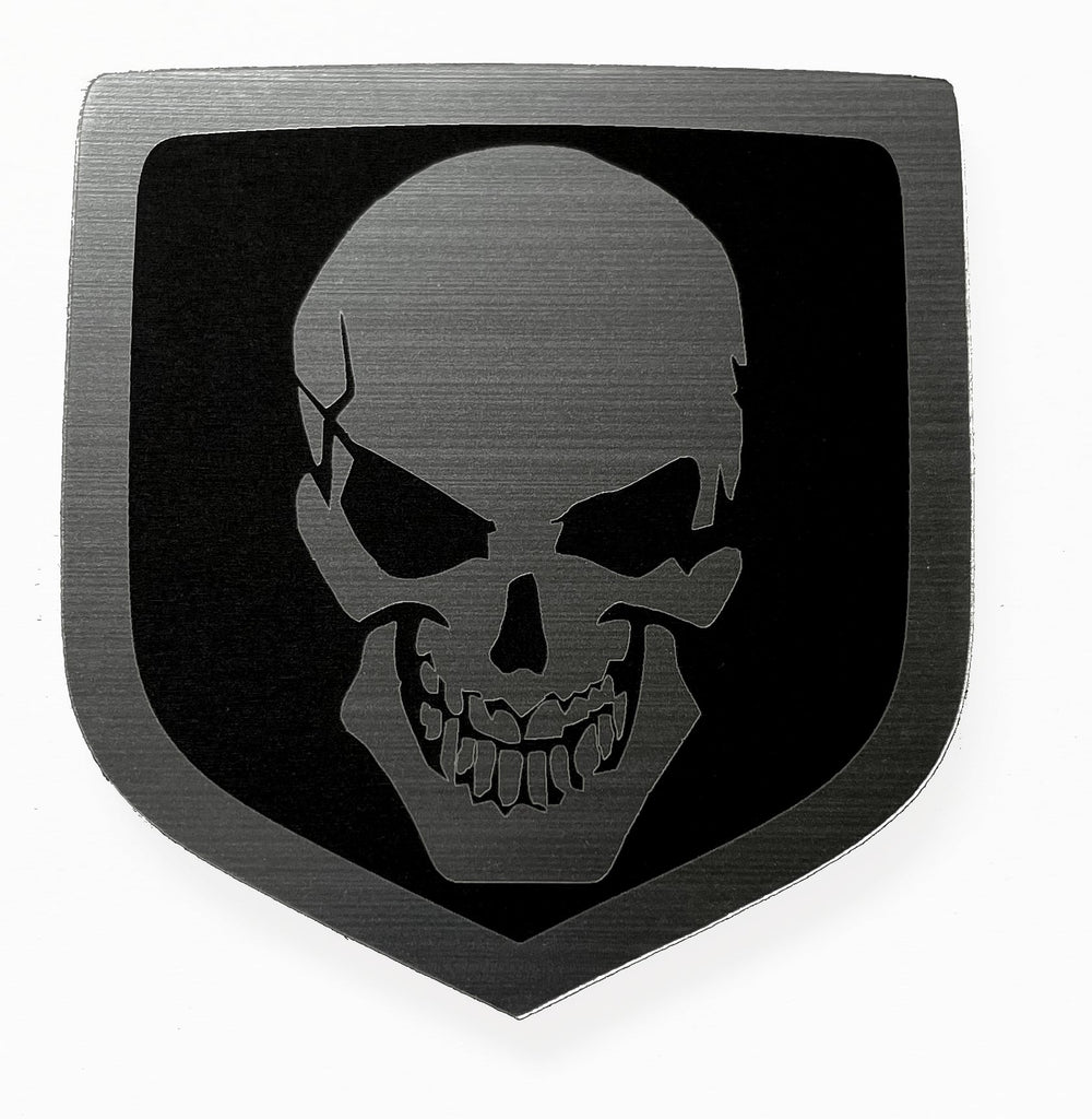 Dodge Skull Face Rear Badge Black (Choose Model)