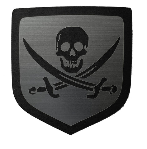 Dodge Jolly Roger Skull Rear Badge Silver (Choose Model)