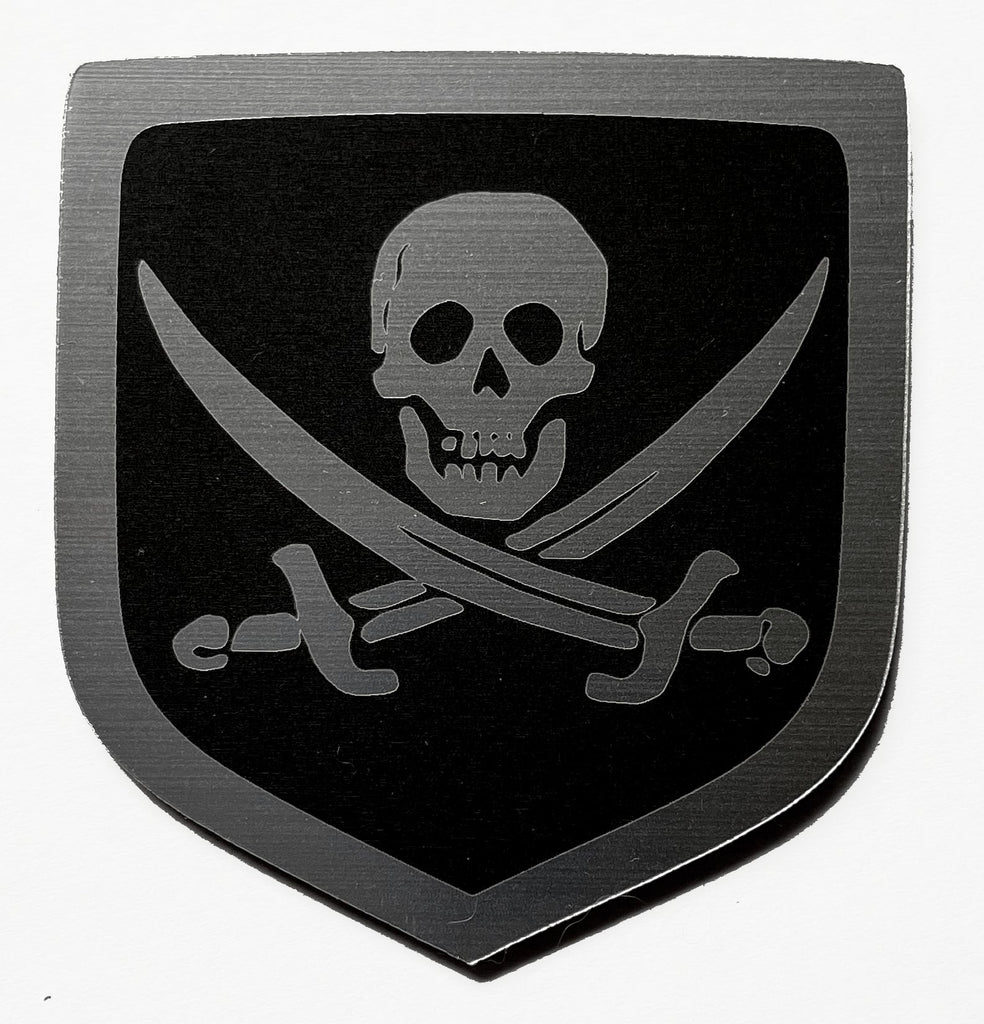 Dodge Jolly Roger Skull Rear Badge Black (Choose Model)