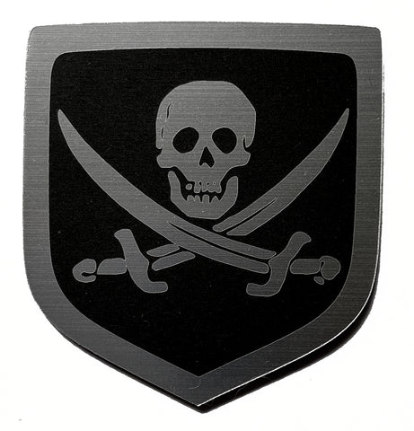 Dodge Jolly Roger Skull Front Badge Black (Choose Model)