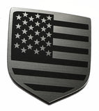 Dodge USA Flag American Rear Badge Silver/Black (Choose Model)