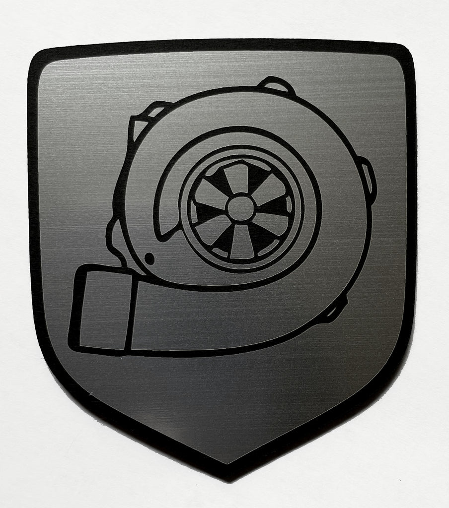 Dodge Turbo REAR Emblem Silver (choose model)